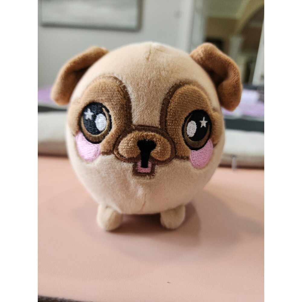 Squeezamals Dog Bear tan Round 2" Mini Pet Plush No Tag
